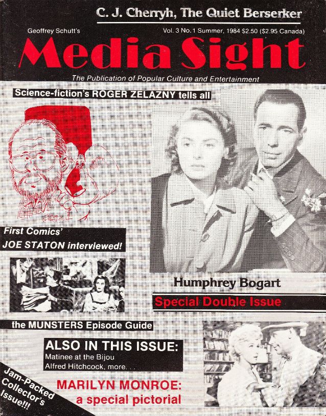 MEDIA SIGHT magazine side cover  Vol 3 No  1 Summer 1984