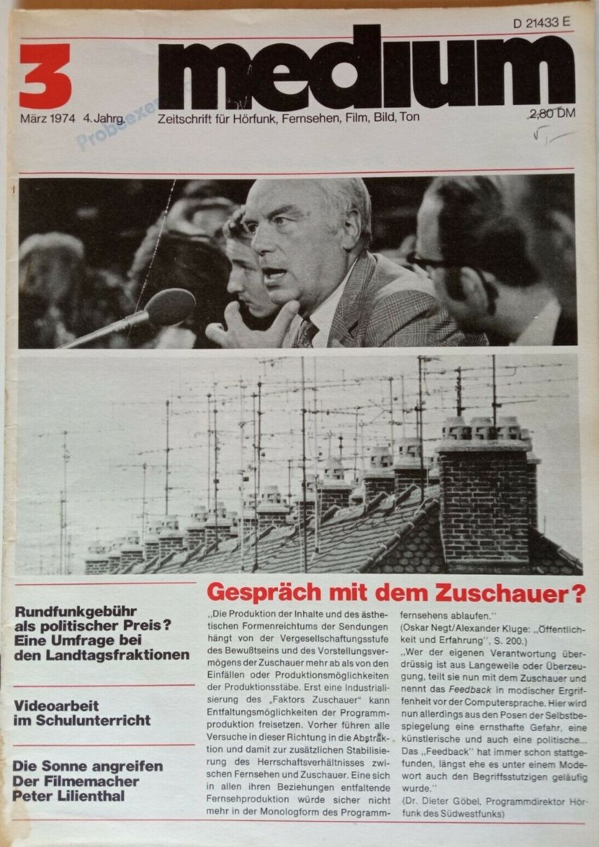 MEDIUM (DE) magazine side cover Issue 3  March 1974