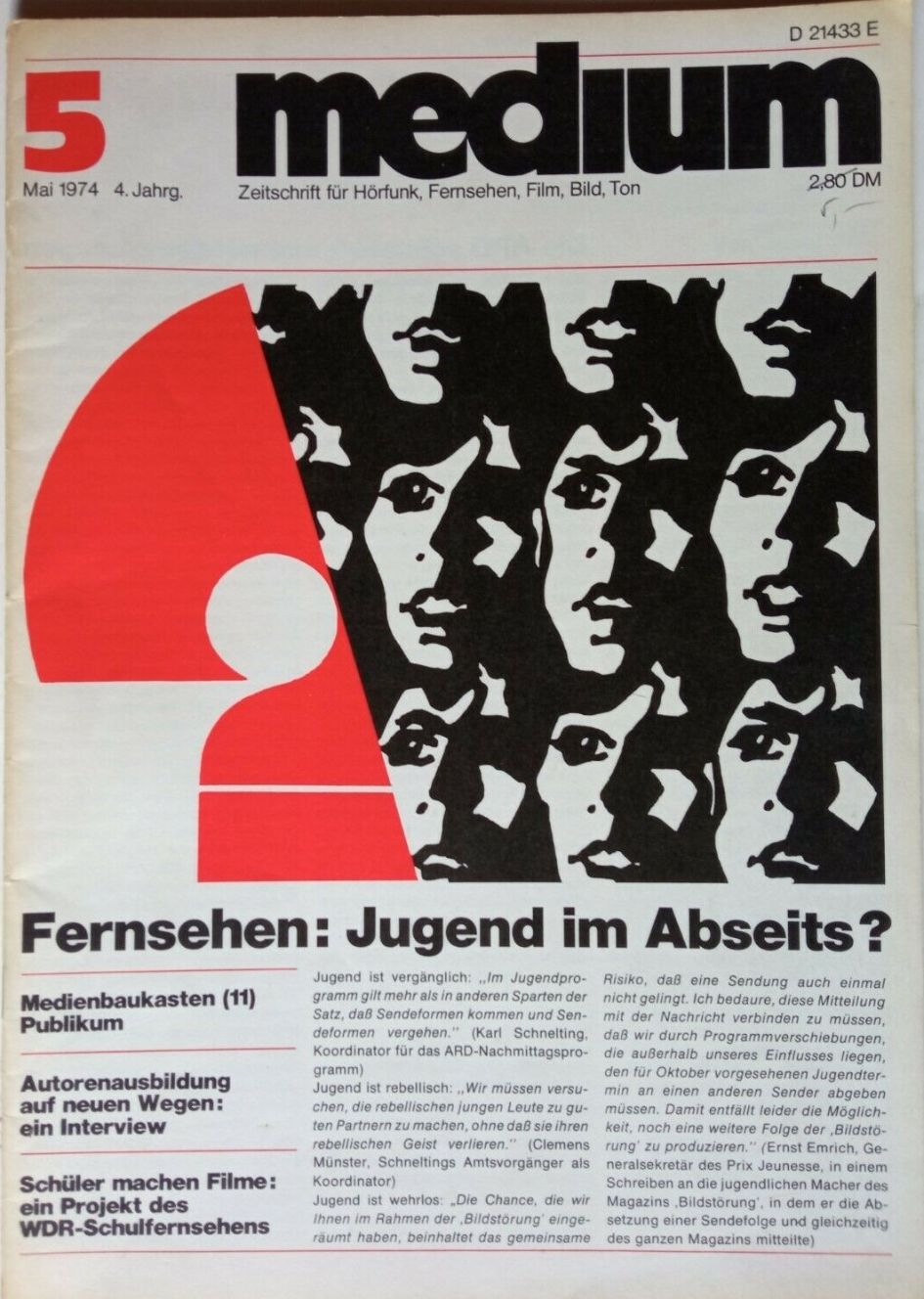 MEDIUM (DE) magazine side cover Issue 5  May 1974