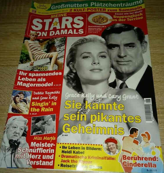 MEINE STARS VON DAMALS magazine side cover  November/December 2019