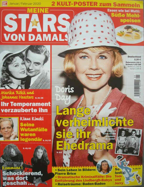 MEINE STARS VON DAMALS magazine side cover  January/February 2020