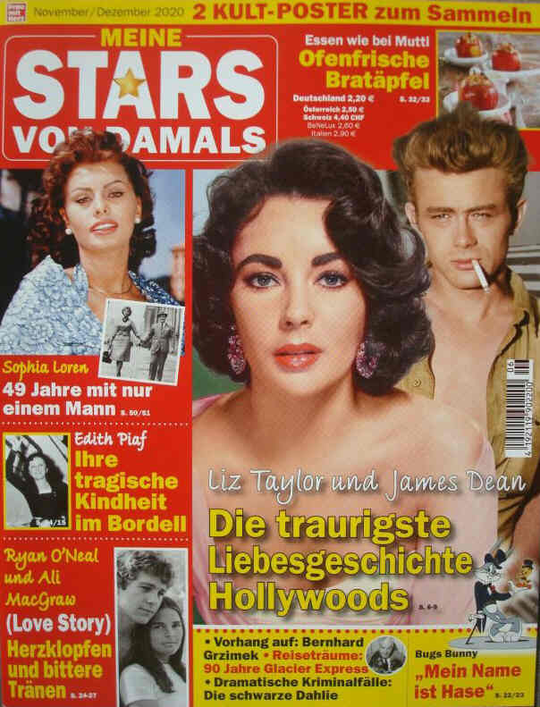 MEINE STARS VON DAMALS magazine side cover  November/December 2020