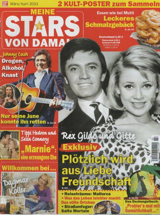 MEINE STARS VON DAMALS magazine side cover  March/April 2021