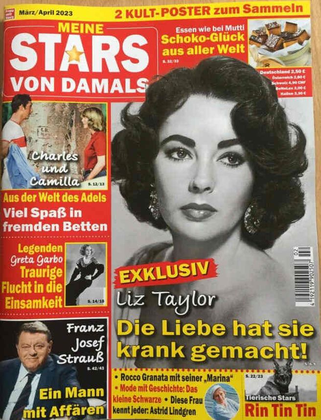 MEINE STARS VON DAMALS magazine side cover  March/April 2023