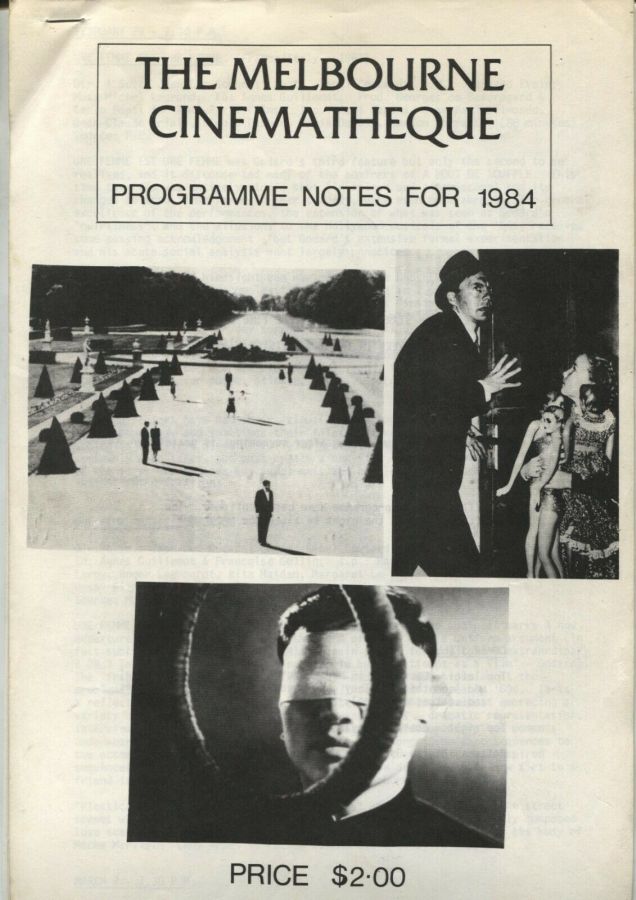 MELBOURNE CINEMATHEQUE magazine side cover   1984