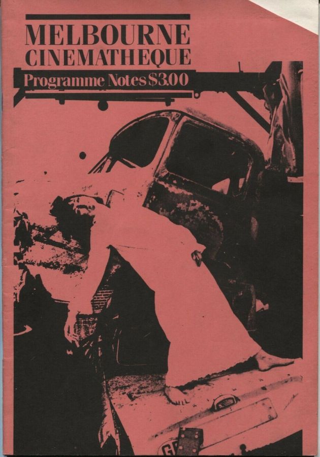 MELBOURNE CINEMATHEQUE magazine side cover   1987