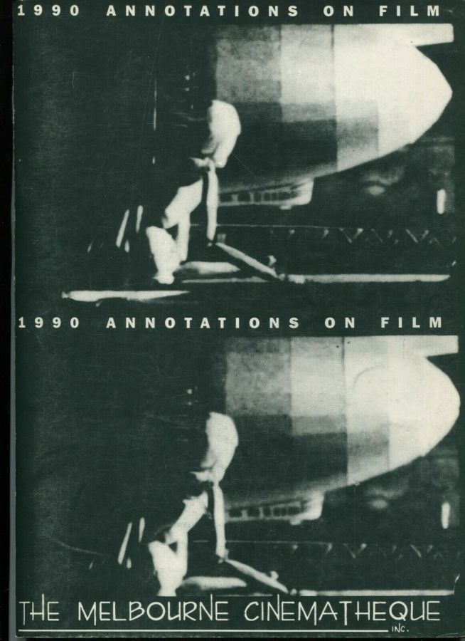 MELBOURNE CINEMATHEQUE magazine side cover   1990