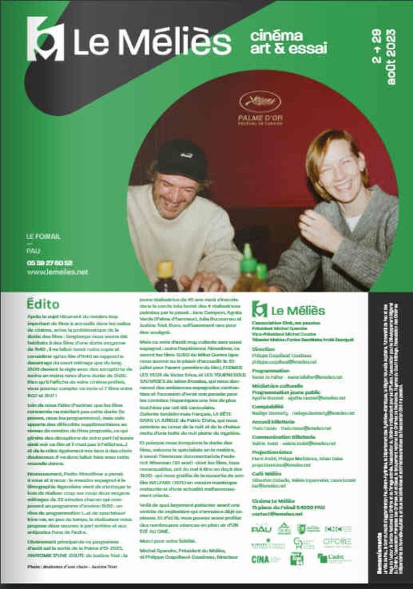 LE MELIES magazine side cover  August 2023