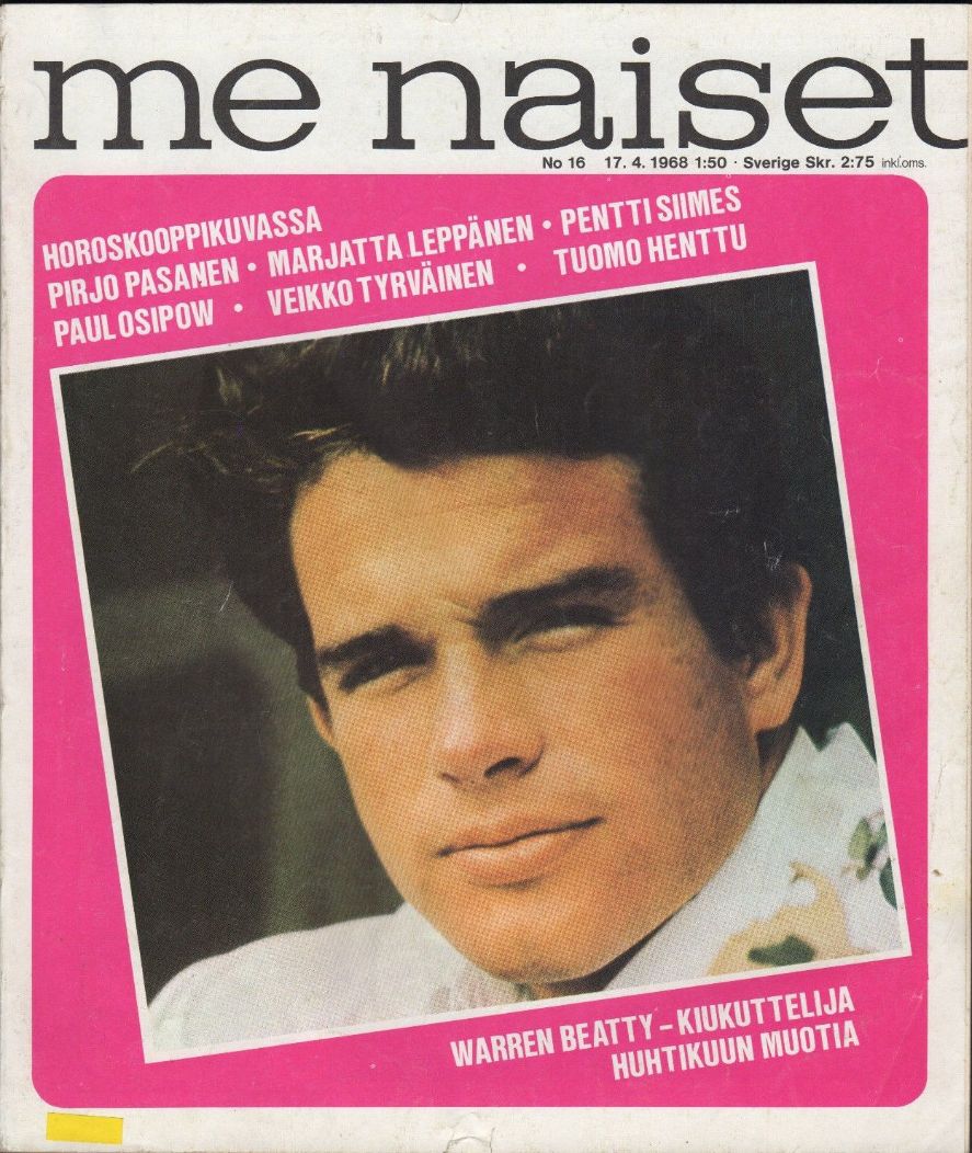 ME NAISET magazine side cover Issue 16 17 April 1968