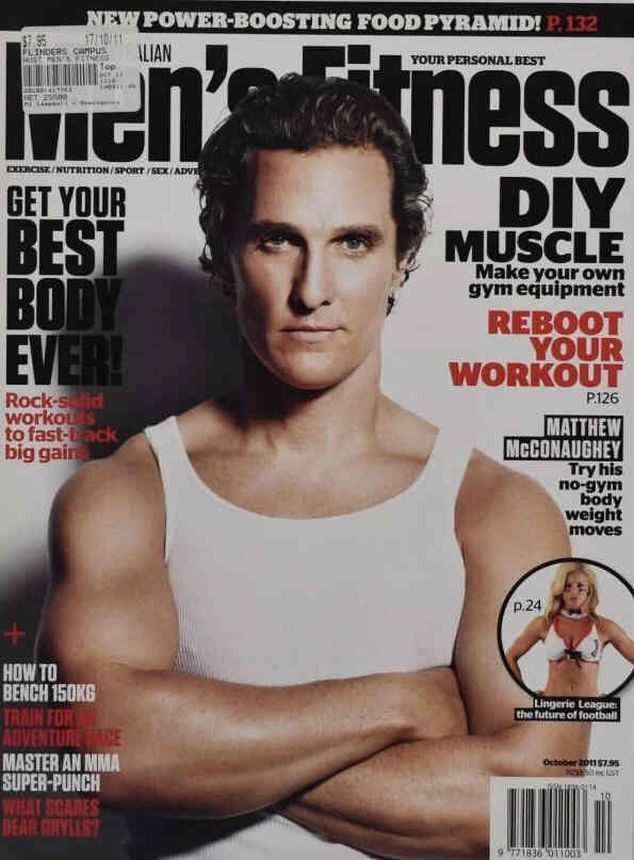 MENS FITNESS AUSTRALIA magazine side cover  October 2011