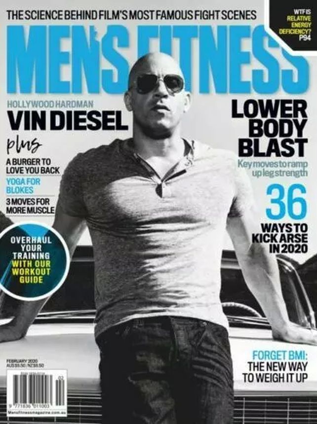 MENS FITNESS AUSTRALIA magazine side cover  February 2020