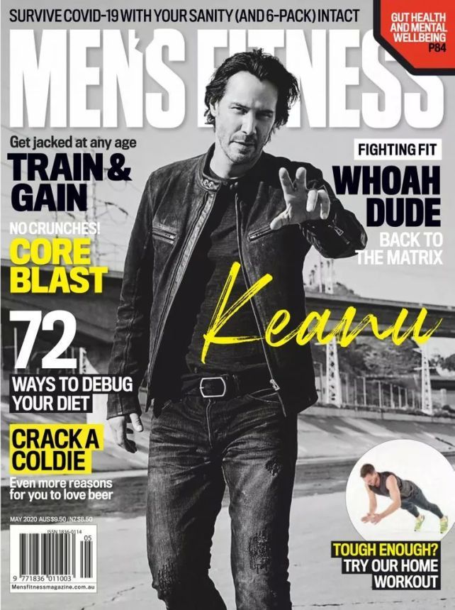 MENS FITNESS AUSTRALIA magazine side cover  May 2020