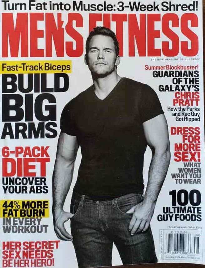 MENS FITNESS magazine side cover  July/August 2014