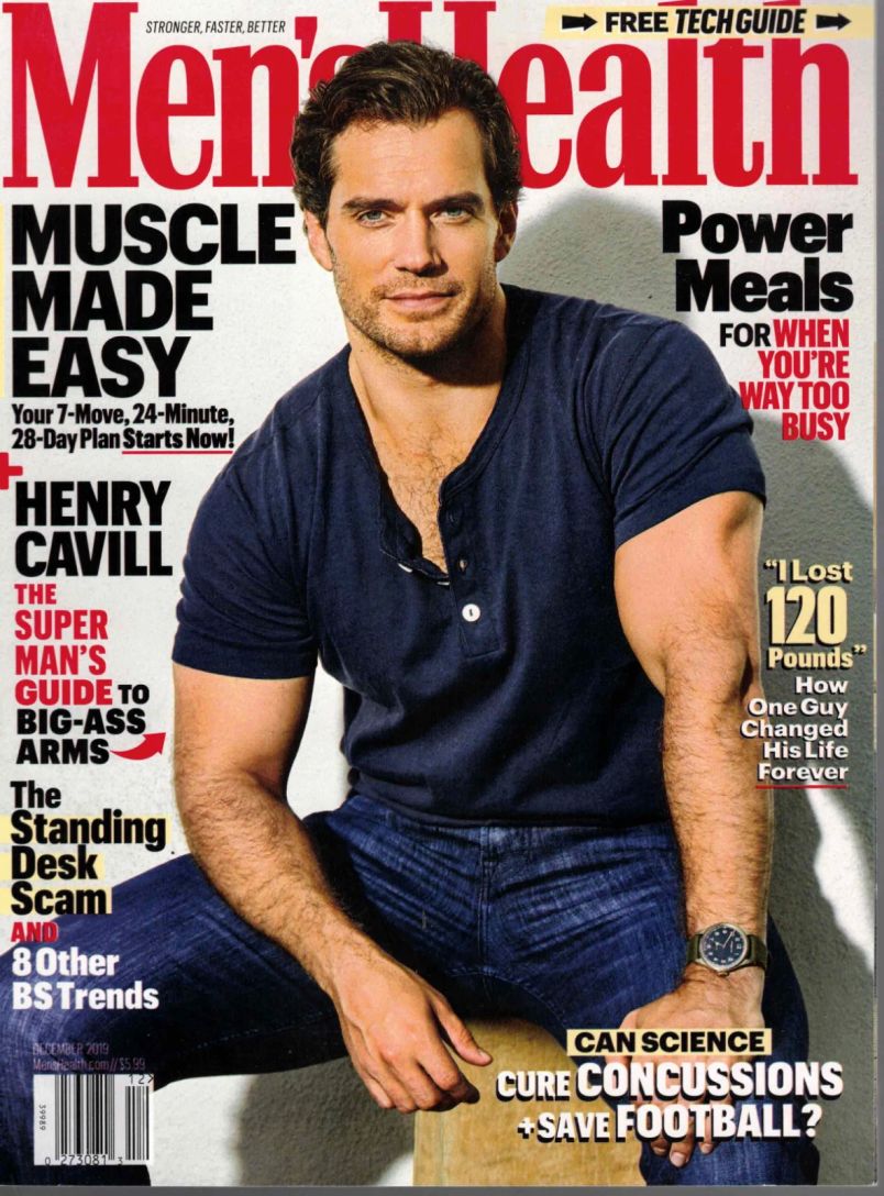 MENS HEALTH USA magazine side cover  December 2019