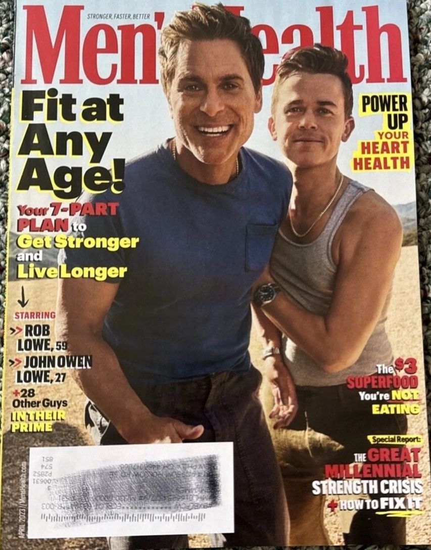 MENS HEALTH USA magazine side cover  April 2023