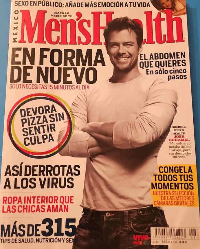 MENS HEALTH MEXICO magazine side cover  August 2009