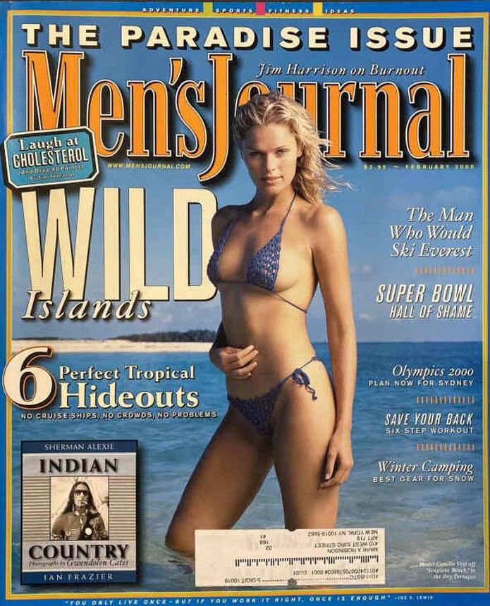MENS JOURNAL USA magazine side cover  February 2000