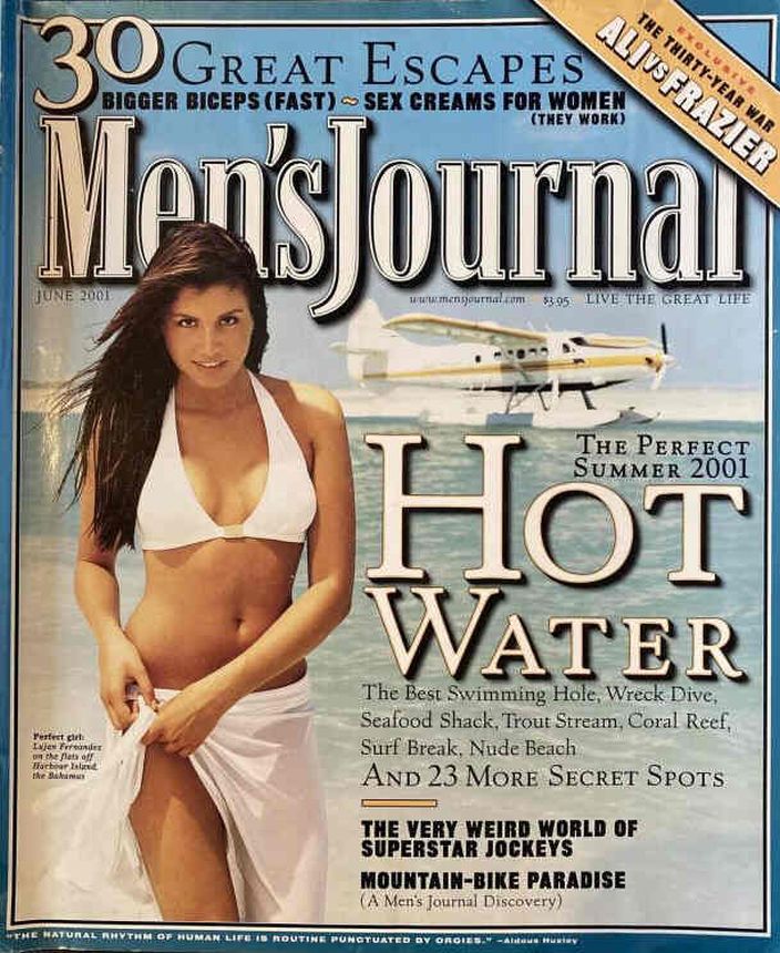 MENS JOURNAL USA magazine side cover  June 2001