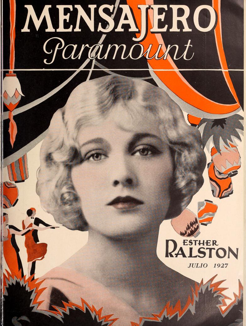 MENSAJERO PARAMOUNT magazine side cover July 1927