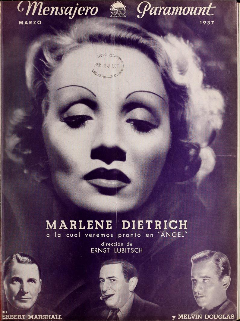 MENSAJERO PARAMOUNT magazine side cover  Vol 22 # 3 March 1937