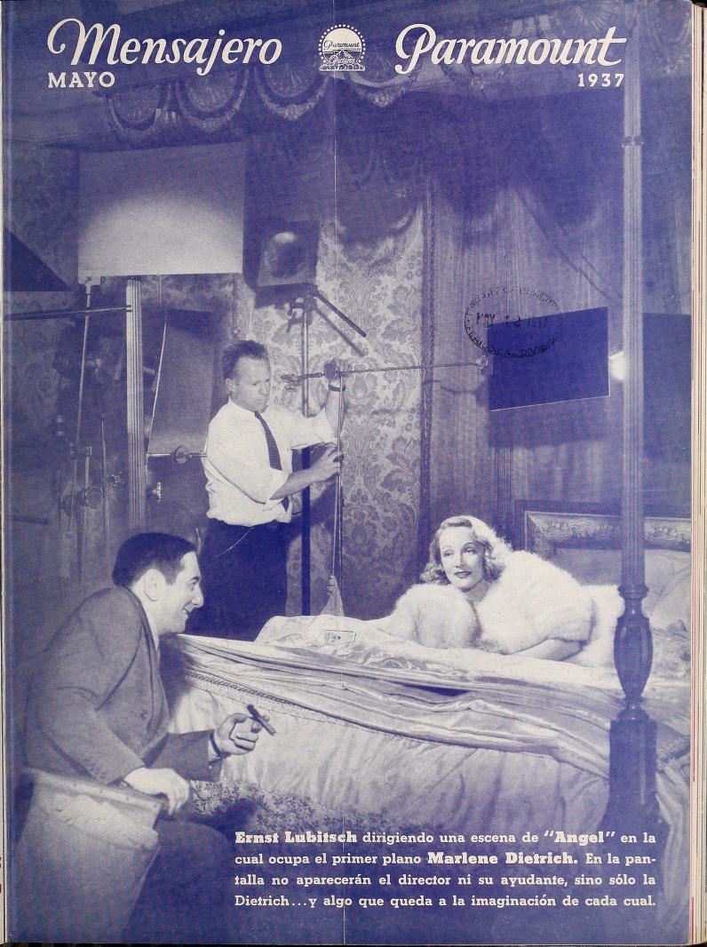 MENSAJERO PARAMOUNT magazine side cover  Vol 22 # 5 May 1937