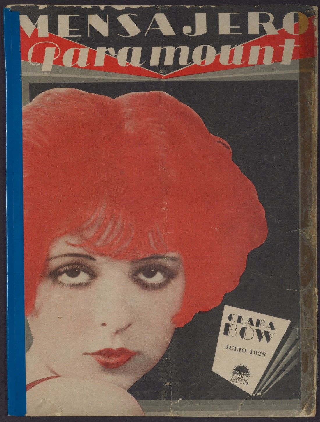 MENSAJERO PARAMOUNT magazine side cover  July 1928