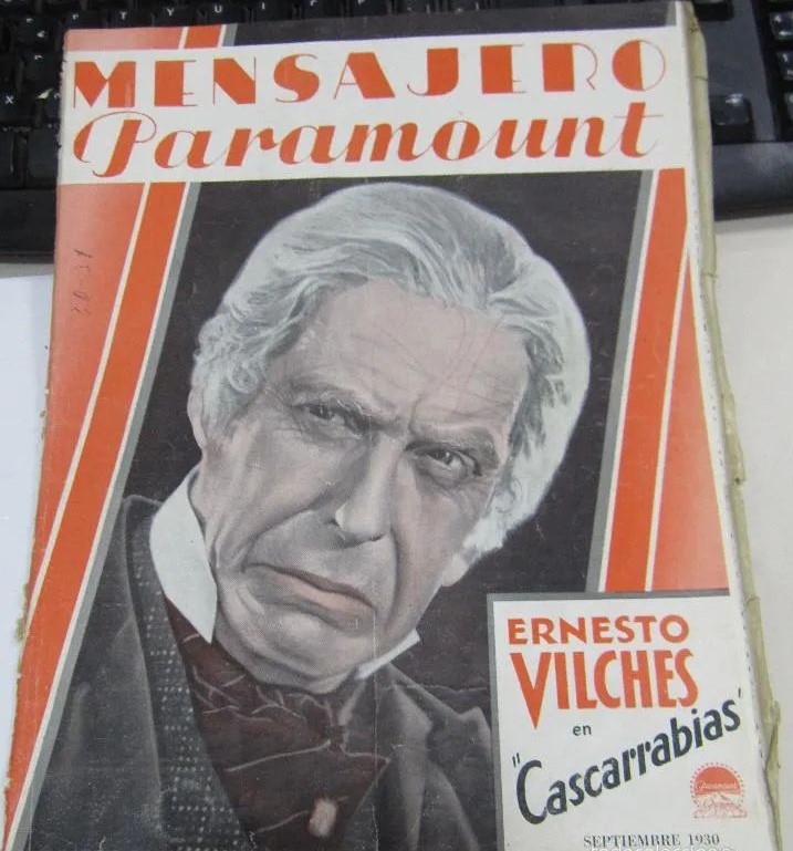 MENSAJERO PARAMOUNT magazine side cover  September 1930