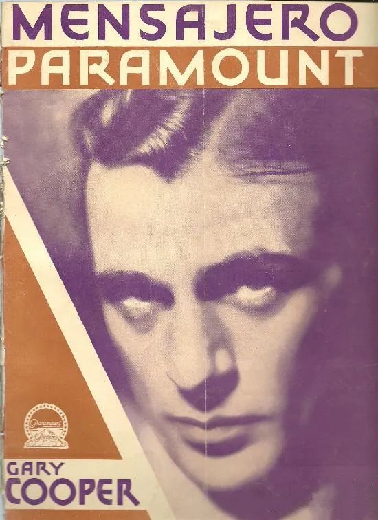 MENSAJERO PARAMOUNT magazine side cover Issue 5  November 1931