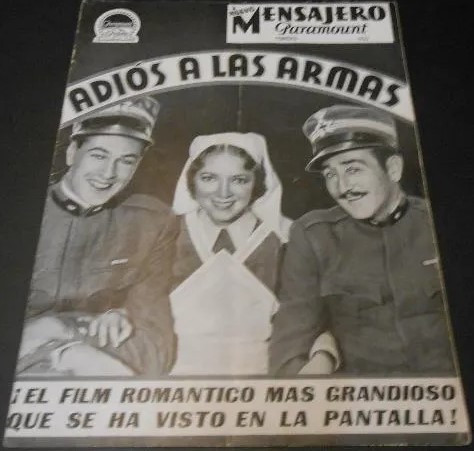 MENSAJERO PARAMOUNT magazine side cover  February 1933