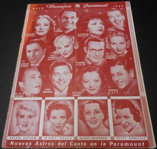 MENSAJERO PARAMOUNT magazine side cover  May 1935