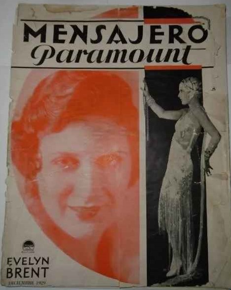 MENSAJERO PARAMOUNT magazine side cover  December 1929