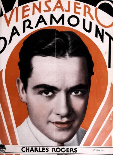MENSAJERO PARAMOUNT magazine side cover Issue 1  January 1931