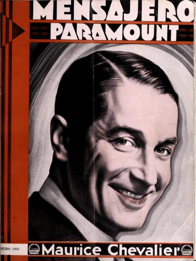 MENSAJERO PARAMOUNT magazine side cover Issue 2  February 1931