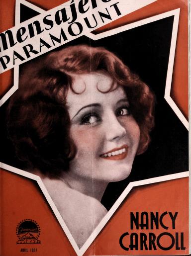 MENSAJERO PARAMOUNT magazine side cover Issue 4  April 1931
