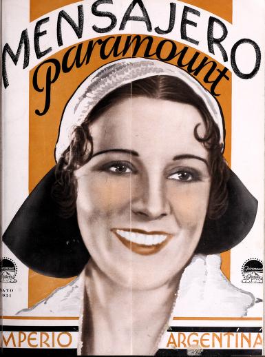 MENSAJERO PARAMOUNT magazine side cover Issue 5  May 1931