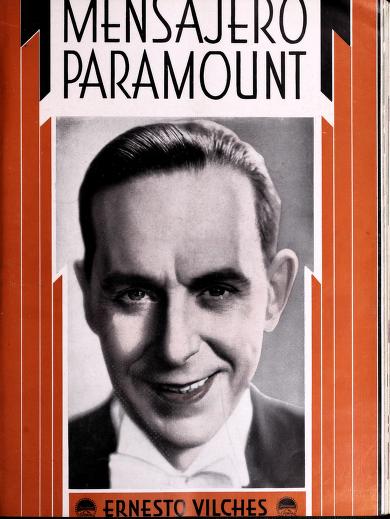 MENSAJERO PARAMOUNT magazine side cover Issue 1  July 1931