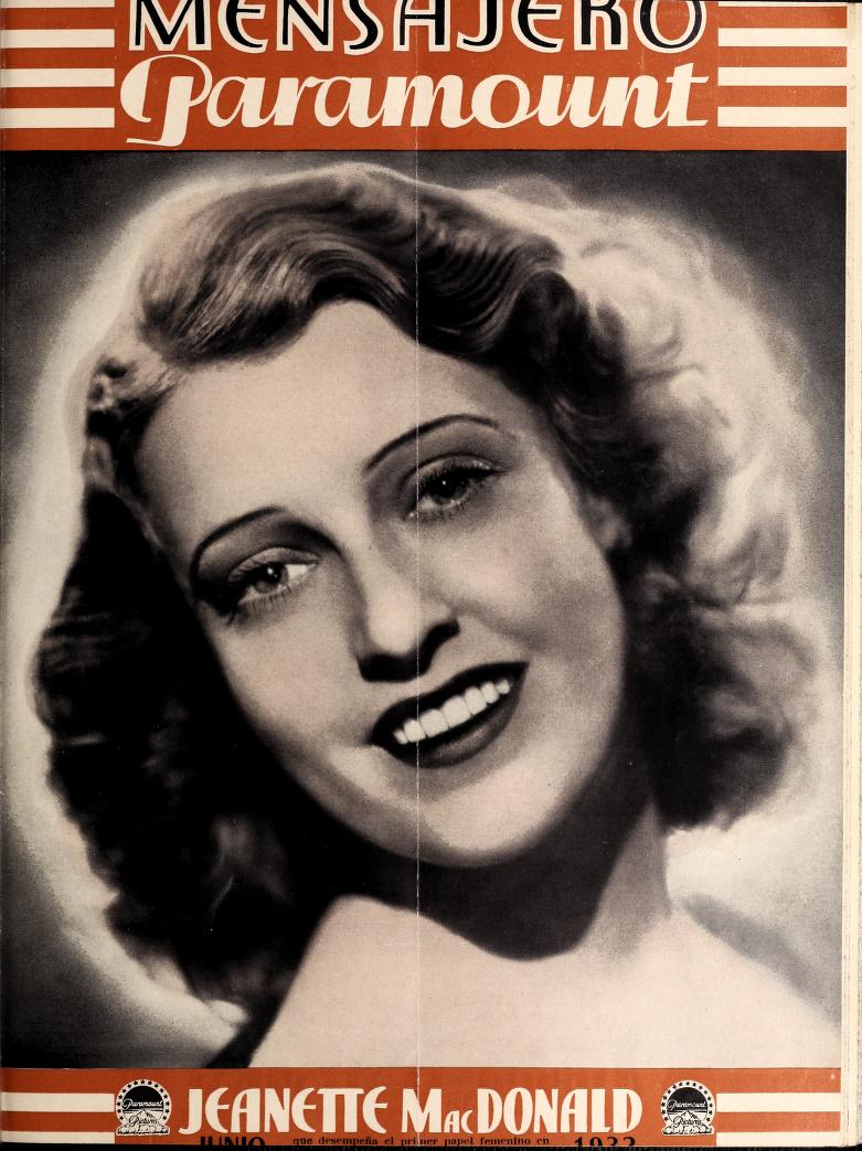 MENSAJERO PARAMOUNT magazine side cover Issue 6  June 1932