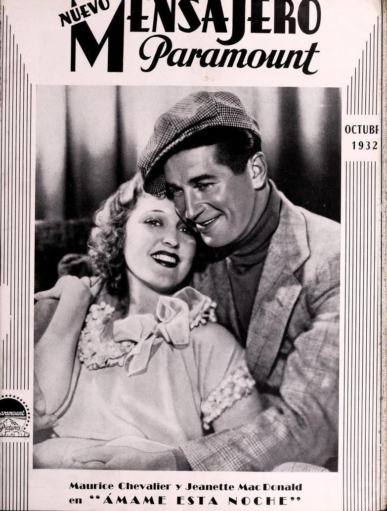 MENSAJERO PARAMOUNT magazine side cover Issue 4  October 1932
