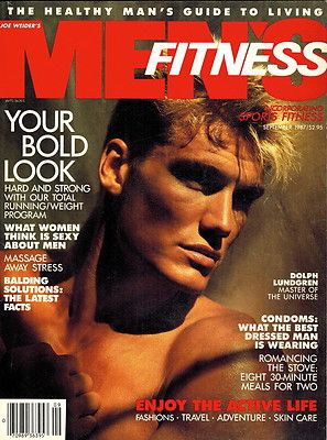 MENS FITNESS magazine side cover  Vol 3 No  9  September 1987