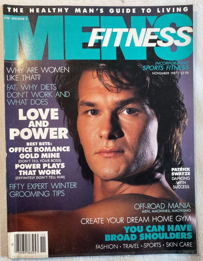 MENS FITNESS magazine side cover  November 1987