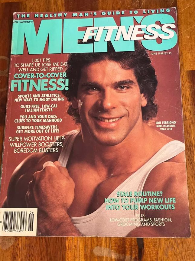 MENS FITNESS magazine side cover  June 1988