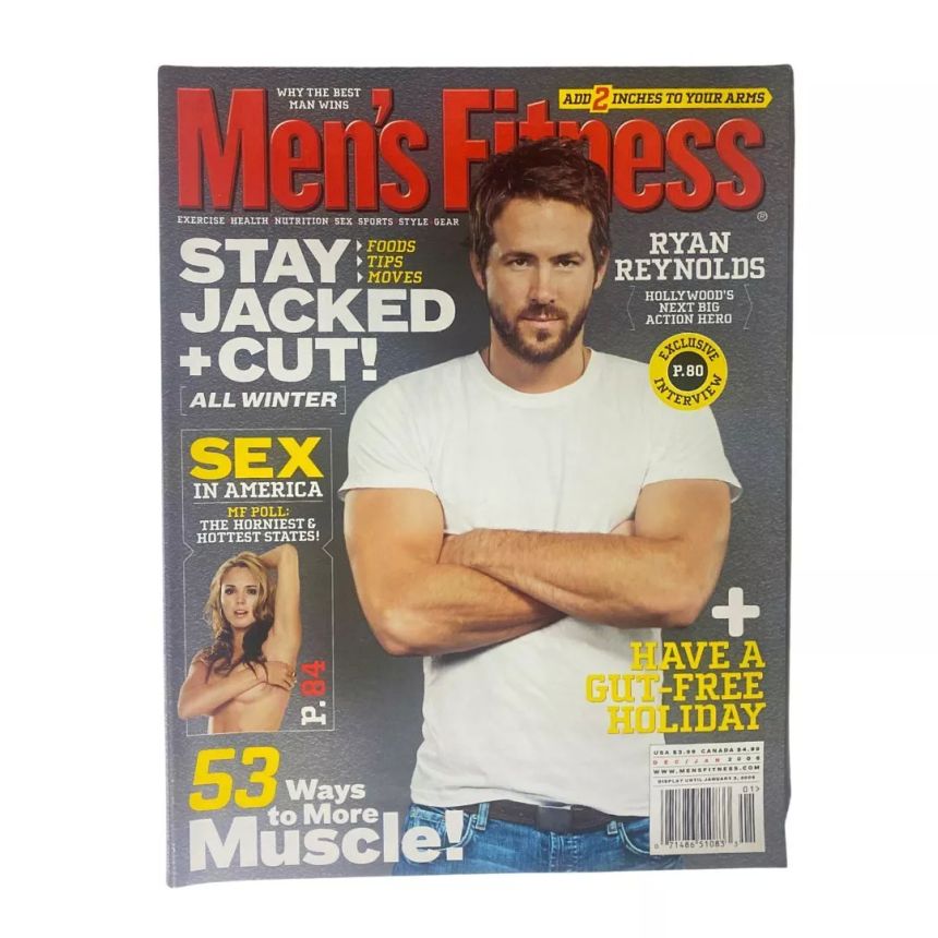 MENS FITNESS magazine side cover  January 2006