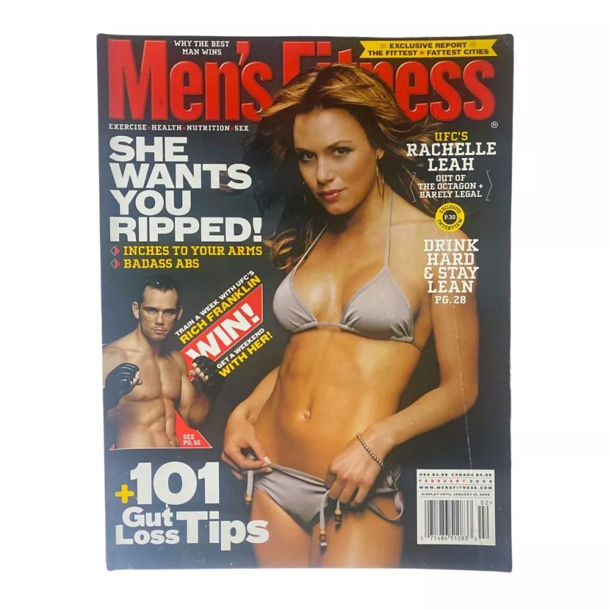 MENS FITNESS magazine side cover  February 2006