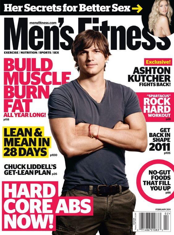 MENS FITNESS magazine side cover  February 2011