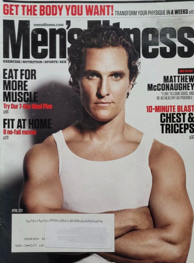 MENS FITNESS magazine side cover  April 2011
