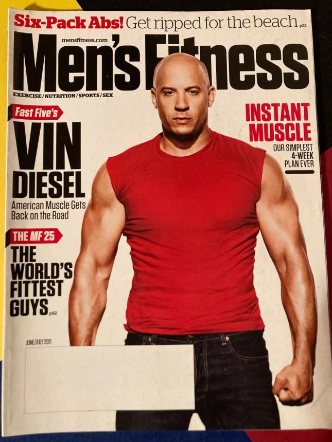 MENS FITNESS magazine side cover  June/July 2011
