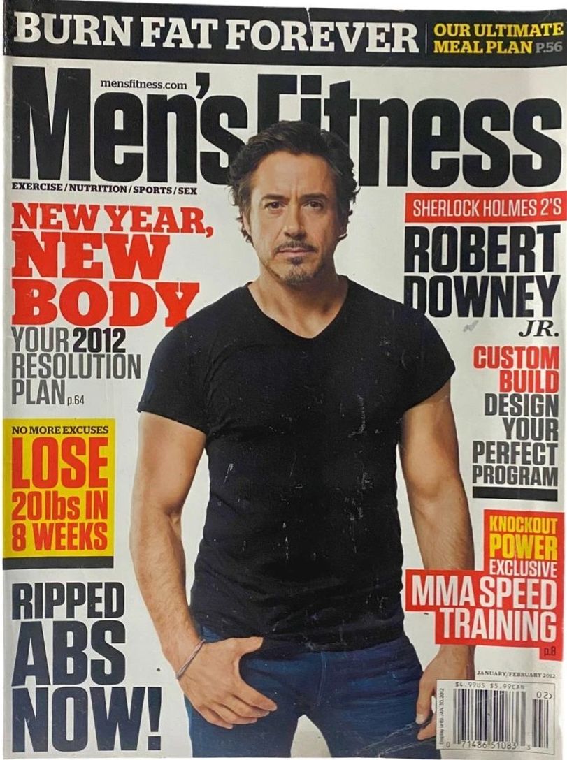 MENS FITNESS magazine side cover  January/February 2012