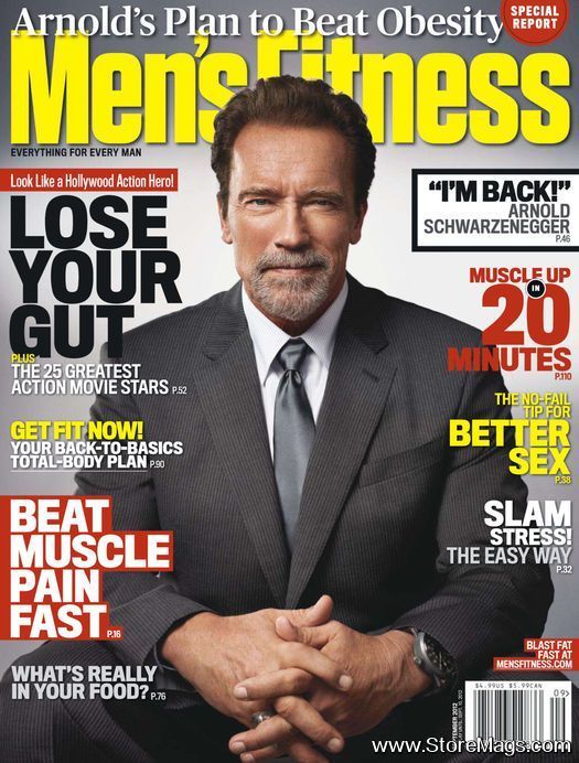 MENS FITNESS magazine side cover  September 2012