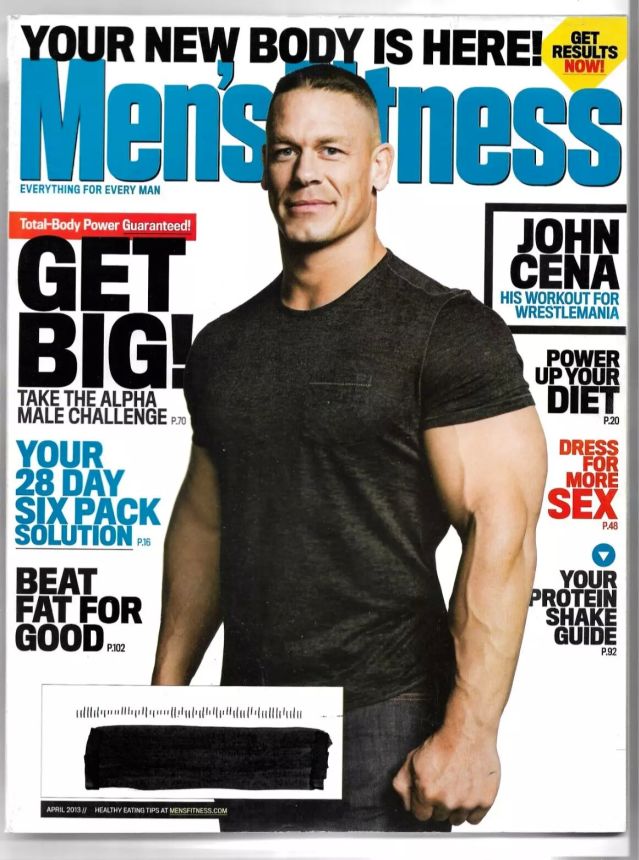 MENS FITNESS magazine side cover  April 2013