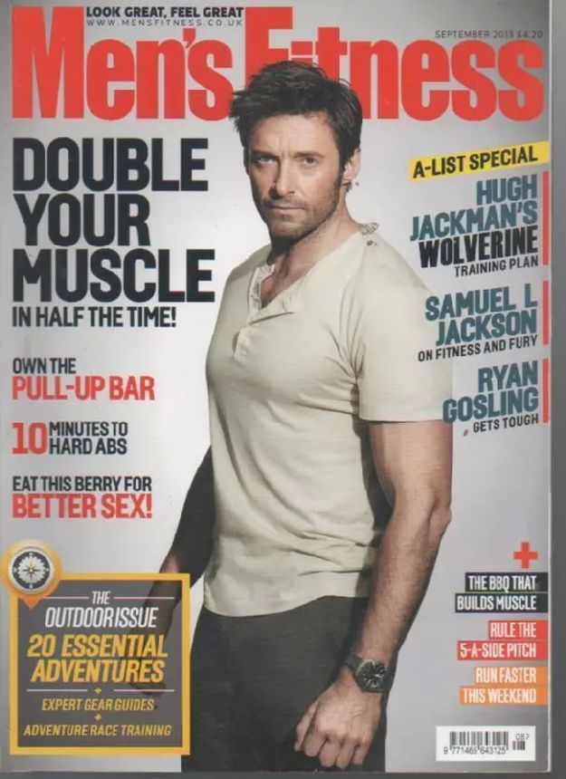 MENS FITNESS magazine side cover  September 2013